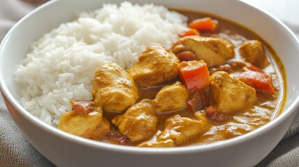 Wall Mural - Chicken Curry with Rice