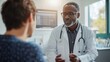© Erich - Black Doctor consulting patient during a medical consultation in healthcare setting