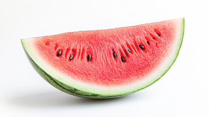 Poster - A slice of watermelon with a few black seeds