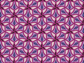 Sticker - A purple and blue patterned background with a flowery design