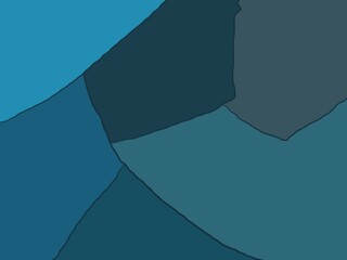 Wall Mural - A blue and white abstract painting with a blue background