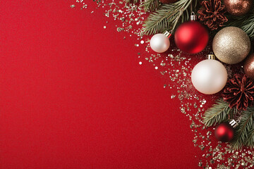 Canvas Print - Christmas Red Background