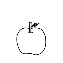 Canvas Print - Apple Fruit Outline 