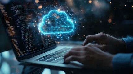 Digital Innovation with Cloud Technology Background