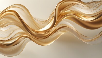 Luxurious abstract golden waves swirling gracefully, crafting an elegant and opulent backdrop