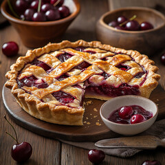 Wall Mural - Fresh Cherry Pie