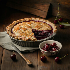 Wall Mural - Fresh Cherry Pie