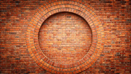 Wall Mural - Circular red brick background suitable for various design projects