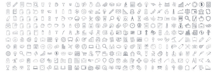 icon pack symbol template for graphic and web design collection logo vector illustration