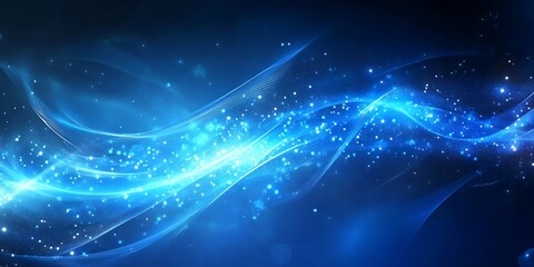 Abstract blue background with smooth flowing curves and elegant highlights
