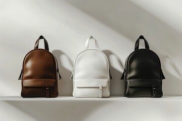 A stylish Leather backpack with modern design in various colors perfect for school travel or everyday use