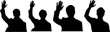 © LetsGoVector - silhouette of a person,silhouette of man waving hand