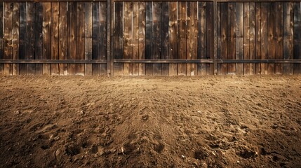 Poster - Wooden Fence and Dirt Ground