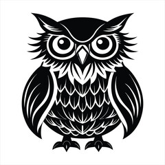 Wall Mural - Owl silhouette vector