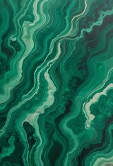 Sticker - Textured malachite slab displaying swirling patterns of green and black, placed on a wooden surface to provide contrast and warmth to the image., navy blue, white and bold yellow color scheme, golden 