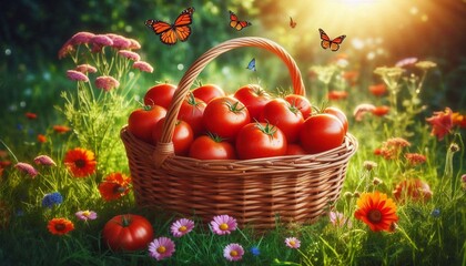 Canvas Print - frische Tomaten