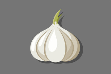 Wall Mural - Garlic isolated on white background