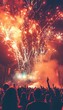 © spyrakot - Vibrant Pyrotechnic Display at Night Concert - Energy and Excitement Captured in Burst of Lights
