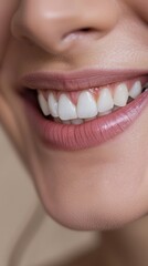 Poster - A woman with a white smile showing her teeth