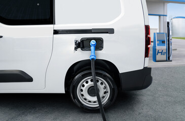 Sticker - A hydrogen fuel cell delivery van concept. Clean transportation