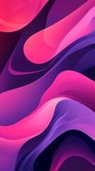 Sticker - Abstract background forming wavy shapes in pink and purple tones