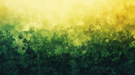 Wall Mural - Green and Yellow Abstract Forest