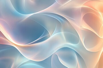 Wall Mural - Elegant abstract background featuring soft waves and pastel colors, ideal for modern designs and creative projects.