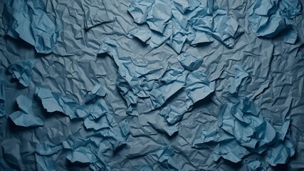 Poster - blue texture crumpled paper background