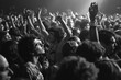 © Tanu - Energetic fans cheer and dance passionately during a live music concert in a vibrant atmosphere filled with colorful lights and excitement.