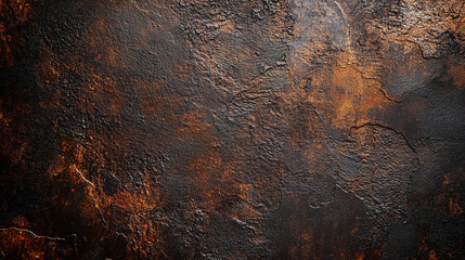 Dark Rusty Metal Texture with Aged and Weathered Surface, Industrial Background