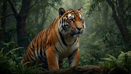 Prehistoric tiger wallpaper.