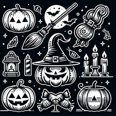 halloween seamless pattern