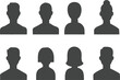 © MDMASUD - Male and female head silhouettes avatar, profile icons. Vector illustration