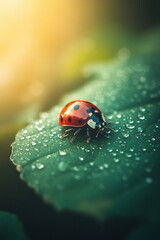 Canvas Print - Marienkäfer  Makro Fotografie