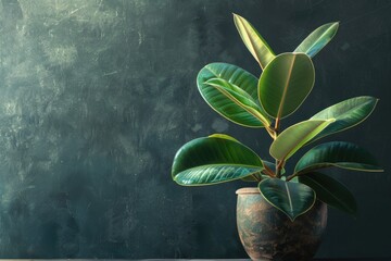 Canvas Print - A potted plant sits on a table, perfect for decorating or gifting