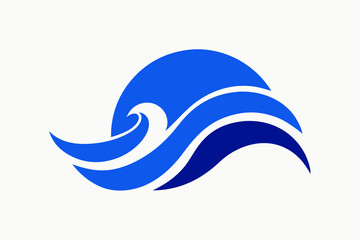 Poster - ocean beach wave logo vector illustration