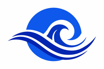 Poster - ocean beach wave logo vector illustration