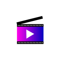 Sticker - Movie directing or video media icon