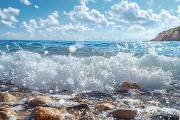 waves on the beach