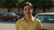 © Kasper - Woman in yellow shirt standing by a car