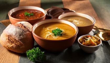 Wall Mural -  SOUPS and bread