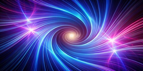 Wall Mural - Spiral of Light, Blue and Pink, Abstract Art, Swirling Lines, Bright Glows, Cosmic Vortex, Light