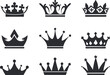 © MDMASUD - Crown icons set. Vector