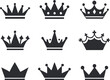 © MDMASUD - Crown icons set. Vector