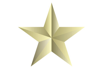 gold star isolated on white background