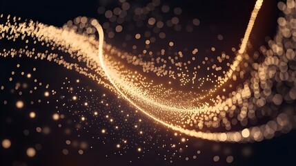 Wall Mural - Abstract Golden Bokeh Lights Background