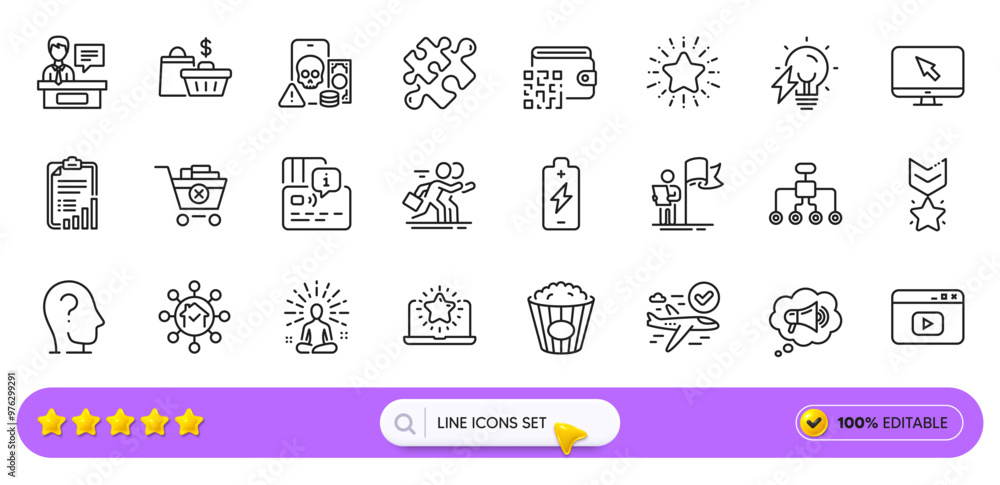 Qr code, Restructuring and Competition line icons for web app. Pack of ...