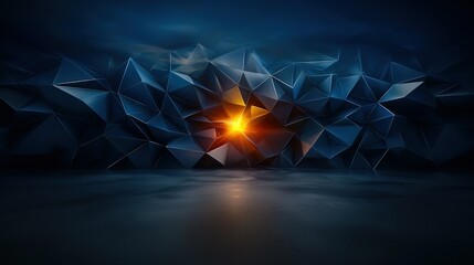 Wall Mural -   A photo of a dim room featuring a bright light source from the center