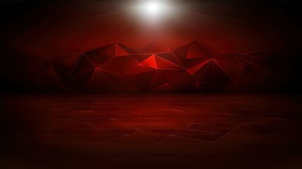 Wall Mural -  A red abstract background illuminated by a bright light on a mountain peak at night