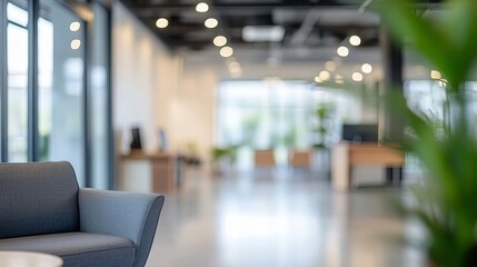 Wall Mural - abstract blurred image of an office interior at night showcasing a blurry working space with a defoc
